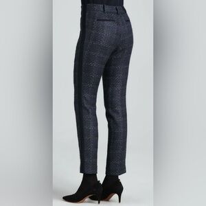 🎀TORY BURCH wool 2 drew tweed pants trousers slacks blue